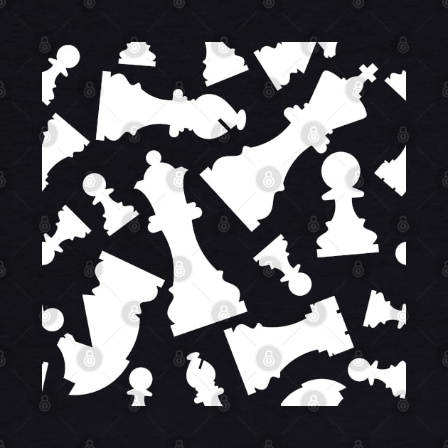 Chess Pieces Pattern (White) by inotyler